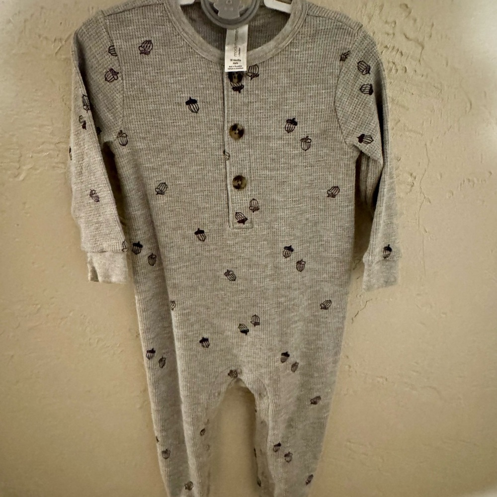 Modern Moments Acorn Pattern Baby Toddler One Piece
